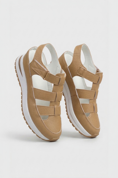 Elara Velcro Wedge Sandals
