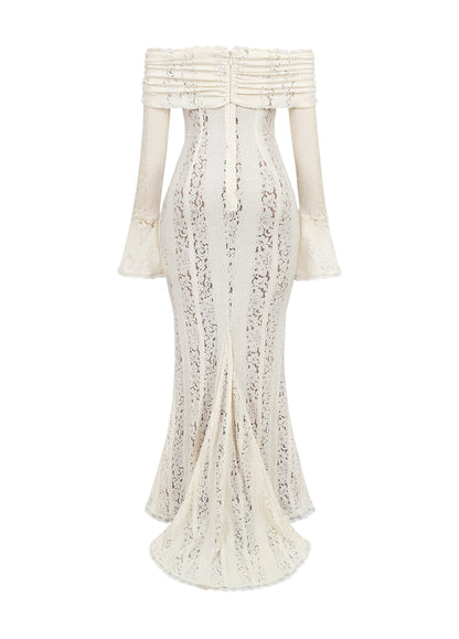 Arielle Lace Maxi Dress – White