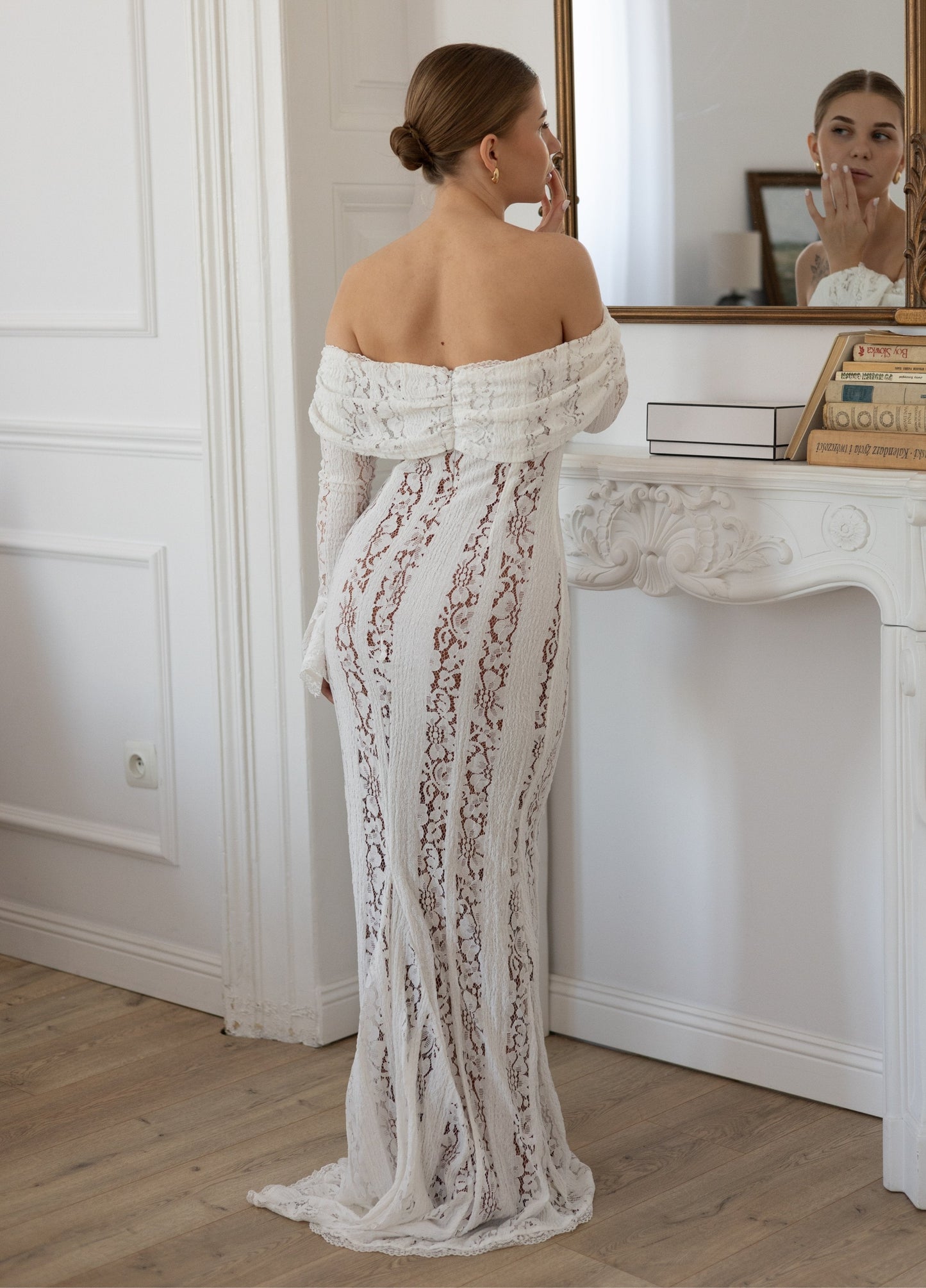 Arielle Lace Maxi Dress – White