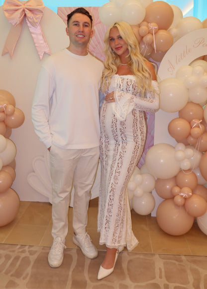 Arielle Lace Maxi Dress – White