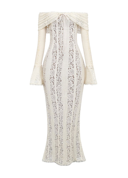 Arielle Lace Maxi Dress – White