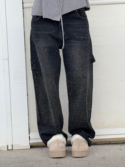 Violette™ Rhinestone Loose Fit Harem Jeans
