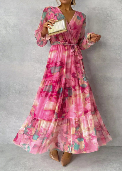 Elara Floral Wrap Dress