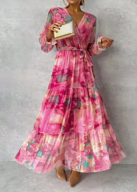 Elara Floral Wrap Dress