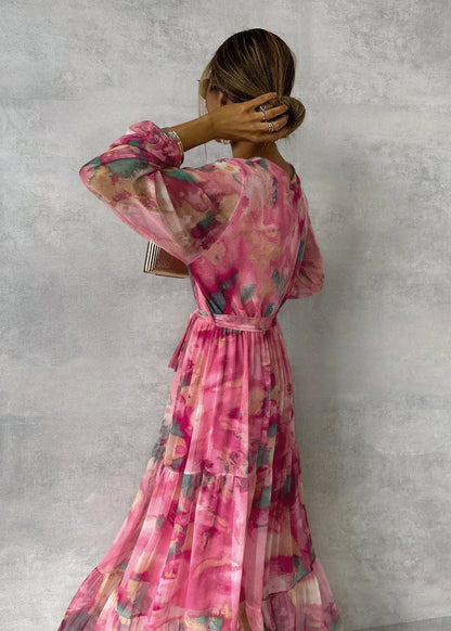 Elara Floral Wrap Dress