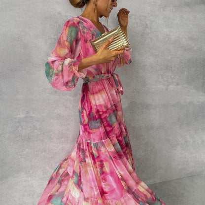Elara Floral Wrap Dress