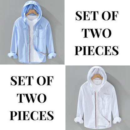 HENRY LINEN HOODIE SHIRT