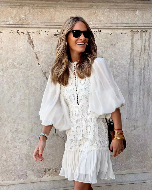 Gabriela™ Embroidered Lace Mini Dress