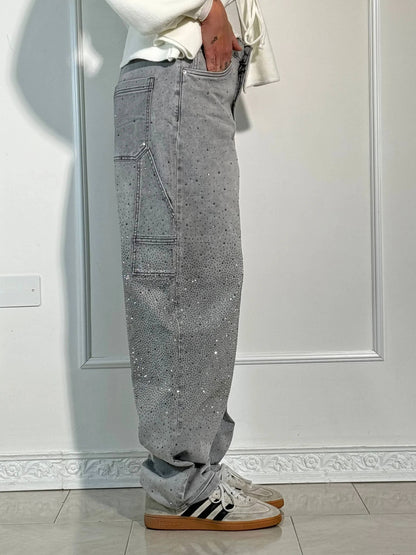 Violette™ Rhinestone Loose Fit Harem Jeans