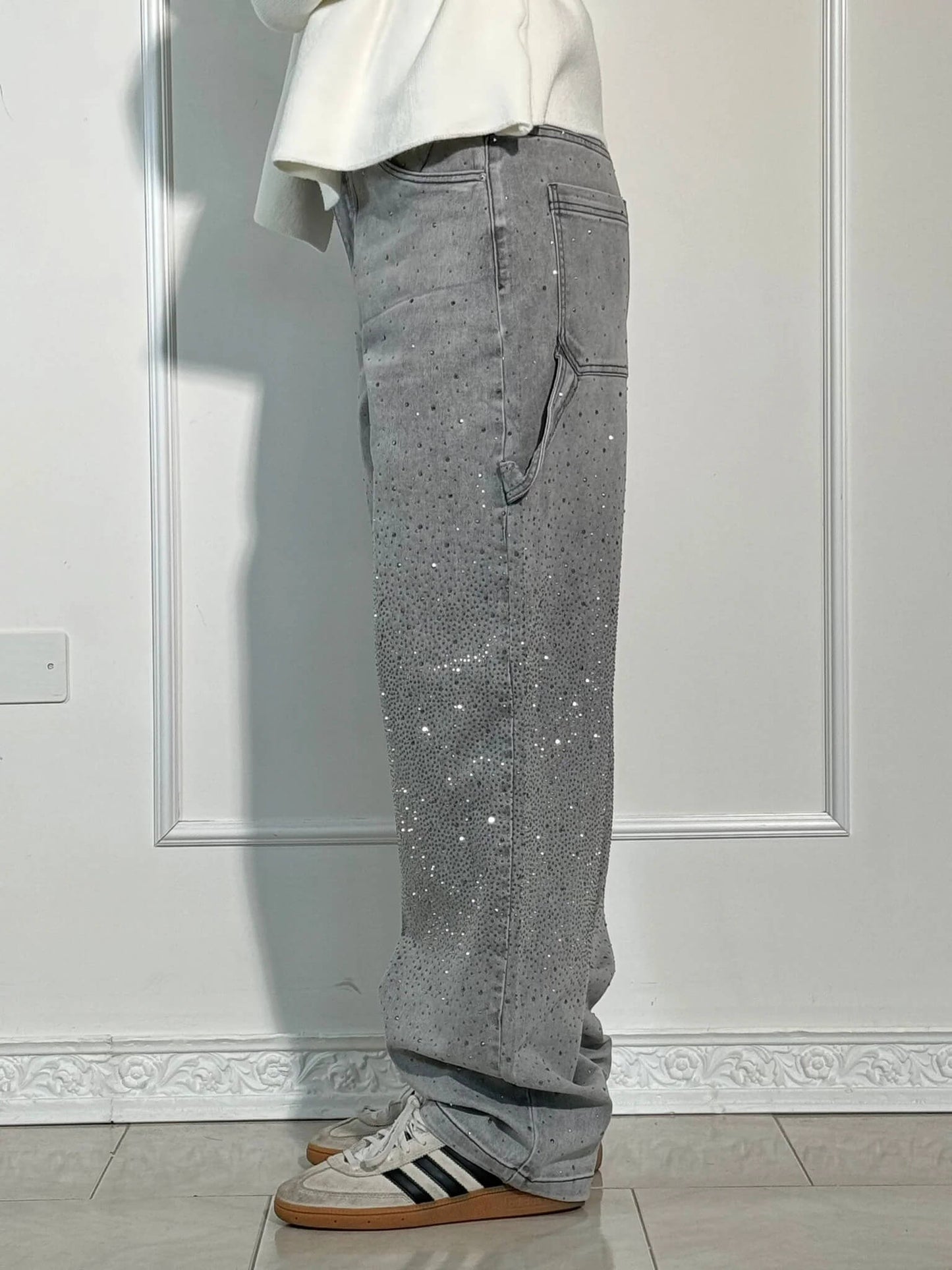 Violette™ Rhinestone Loose Fit Harem Jeans