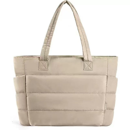 NADINE™ - Puffy Bubble Tote Bag for Women Quilted Laptop Shoulder Handbag
