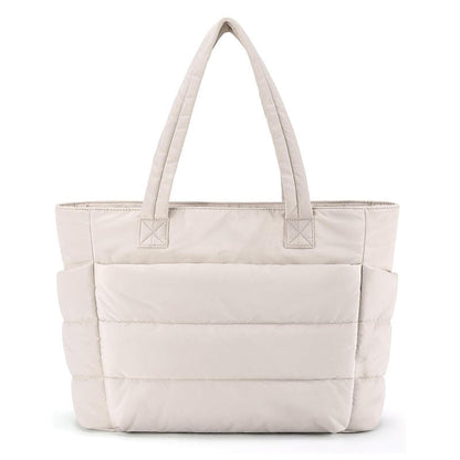 NADINE™ - Puffy Bubble Tote Bag for Women Quilted Laptop Shoulder Handbag