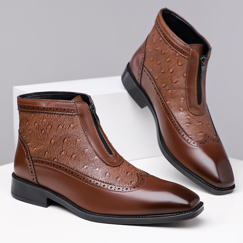 Adrian Ostrich Chelsea Boots
