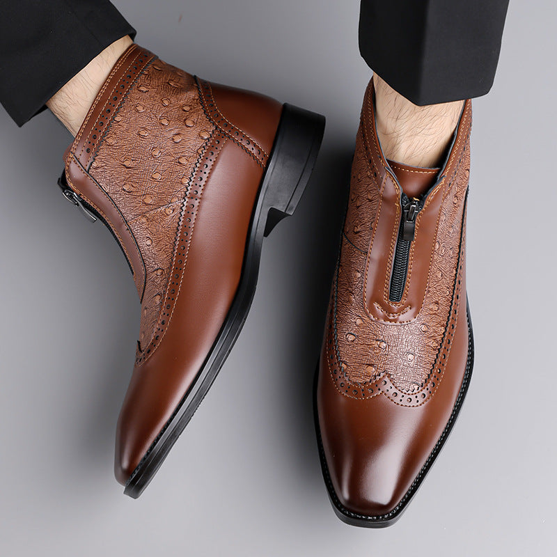 Adrian Ostrich Chelsea Boots