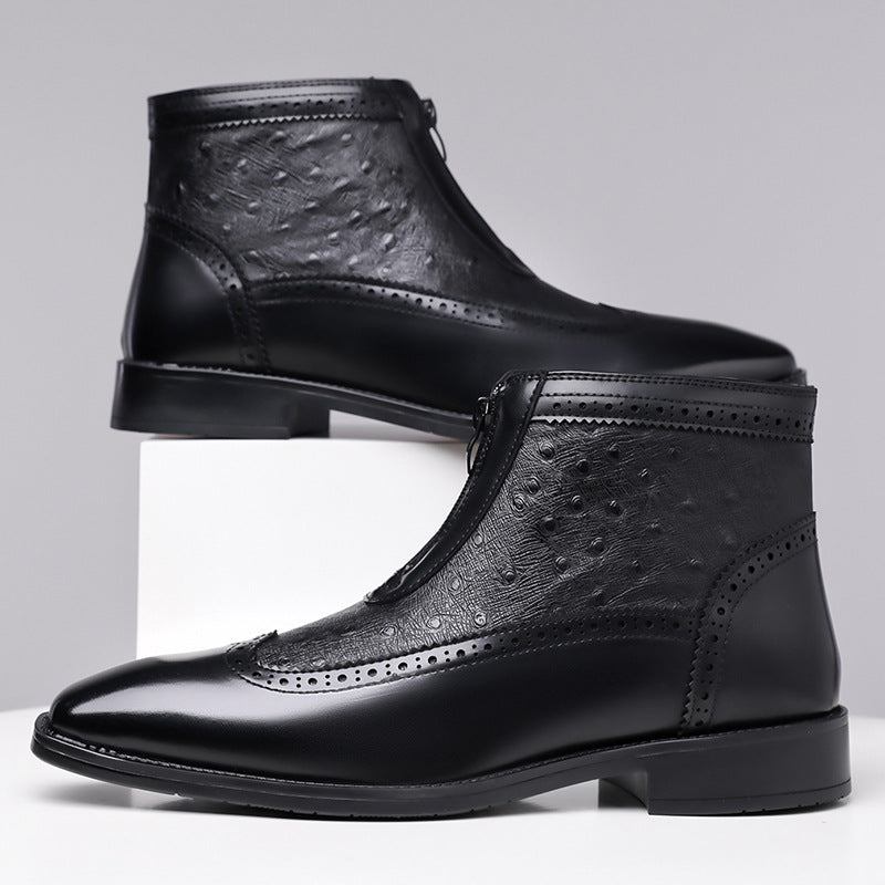 Adrian Ostrich Chelsea Boots