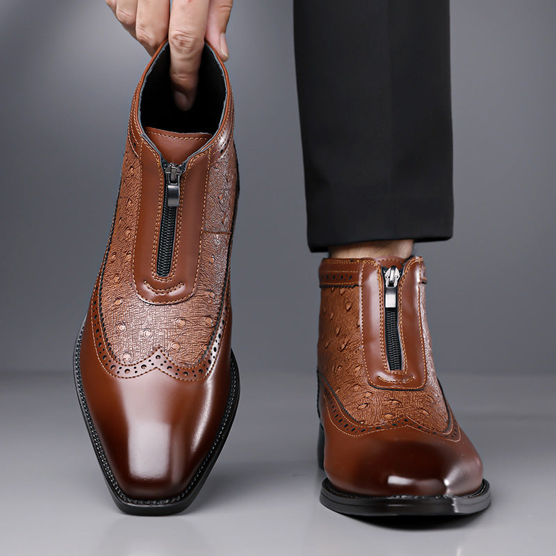 Adrian Ostrich Chelsea Boots