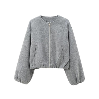 ARMINDA™ – Casual Balloon Sleeve Jacket