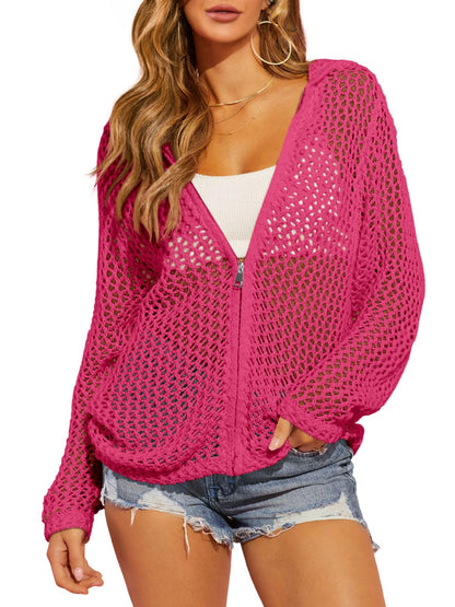 Elowira Crochet Hooded Cover-Up