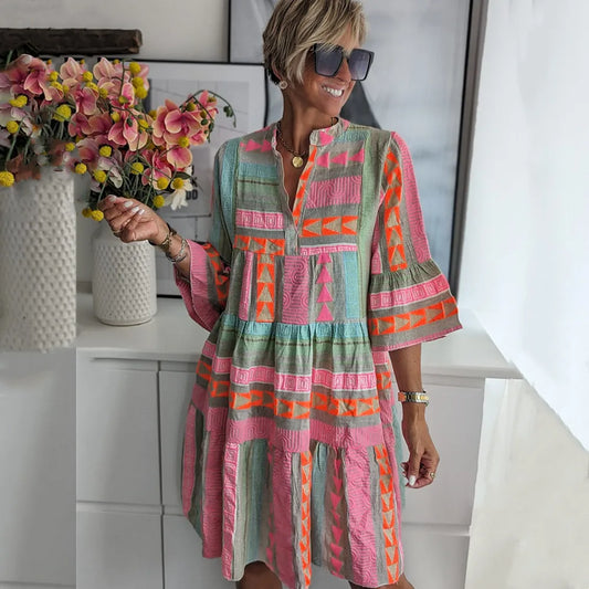 Juliane Boho Tiered Swing Dress