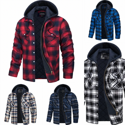 Rogue Plaid Hooded Jacket for Men