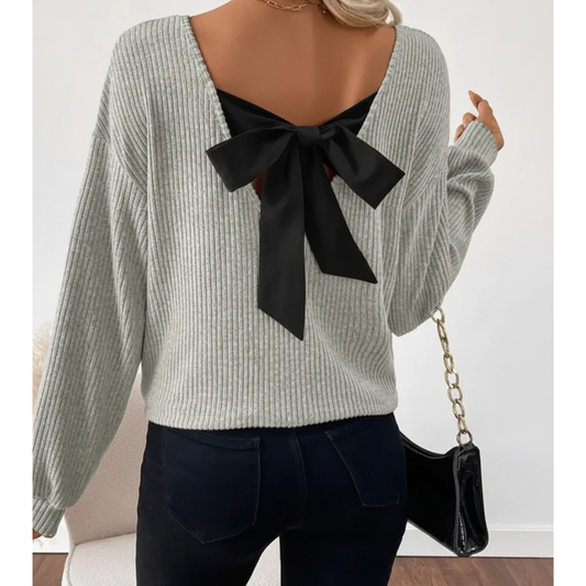 TAYLOR™ - Women's Casual Loose Fit T-Shirt Back Bow Design