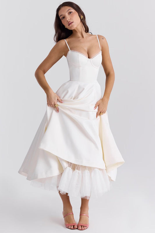 Cordelia | Delicate Tulle Accent Dress