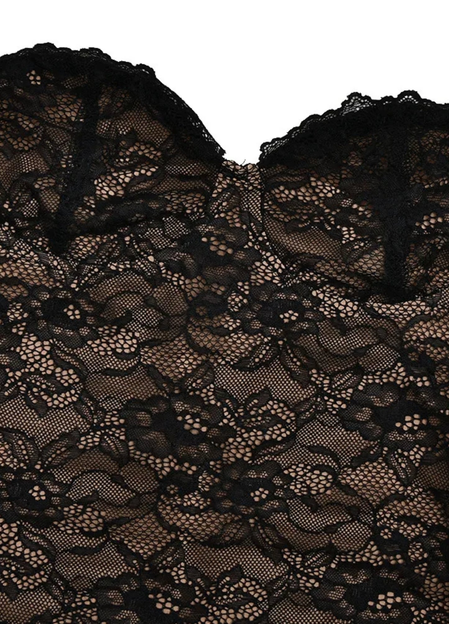 Noctelle Lace Maxi Dress – Black