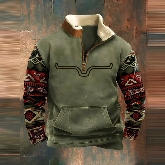Bran Vintage Men's Zip-Up Sweater