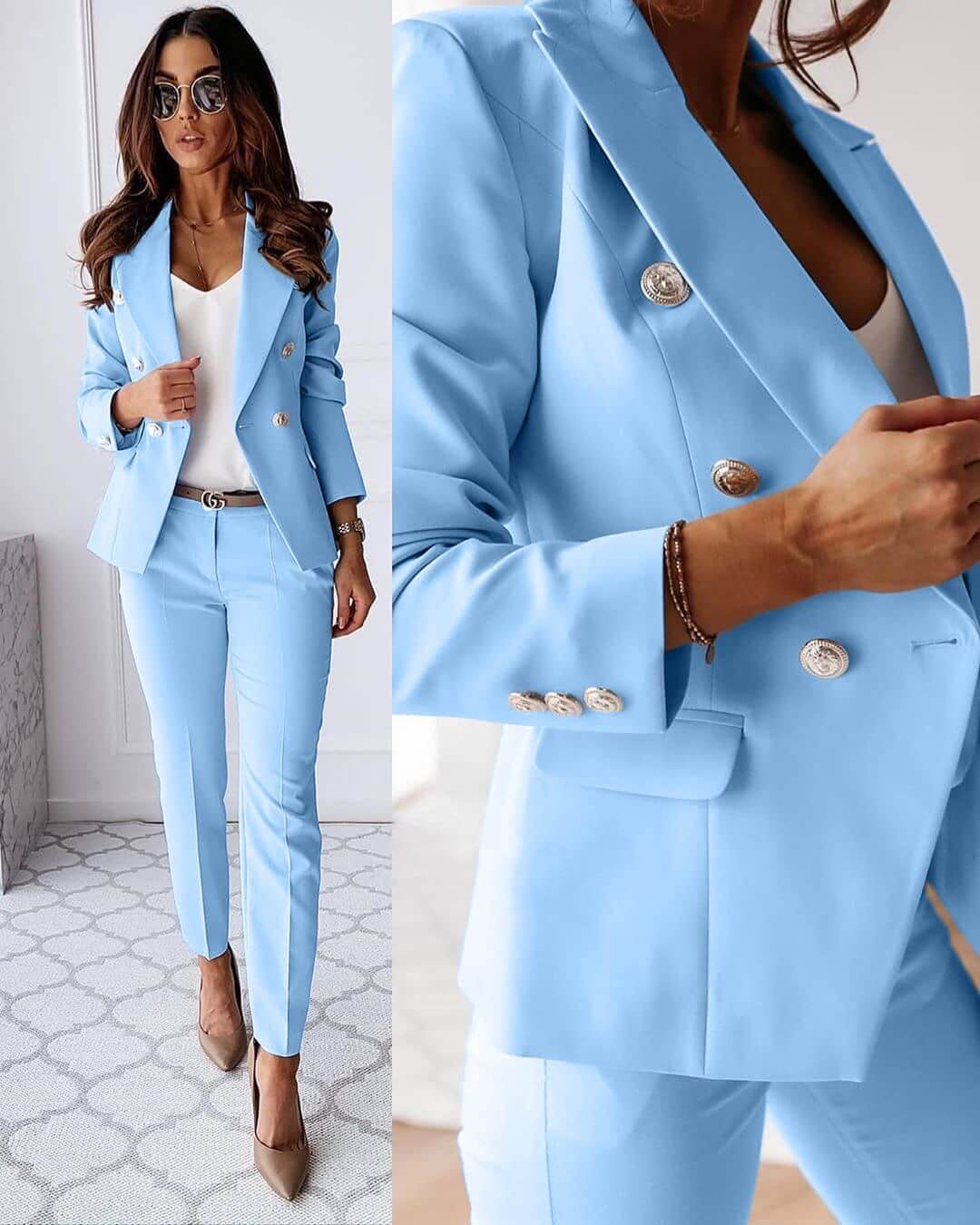 Lois | Women’s Double-Breasted Blazer Set