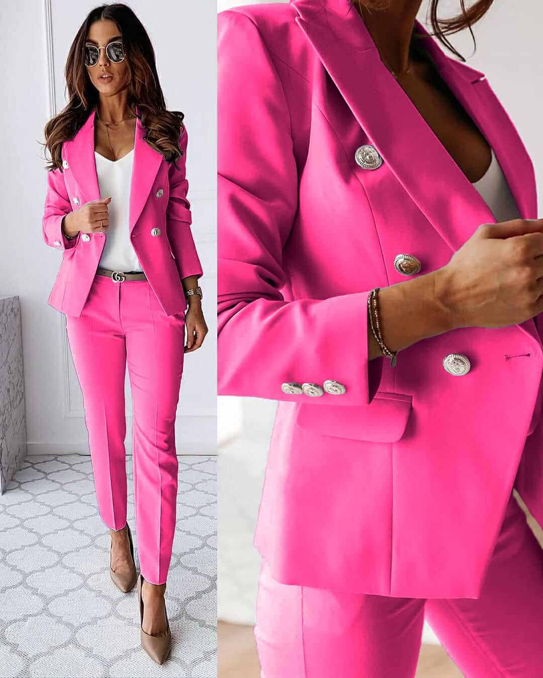 Lois | Women’s Double-Breasted Blazer Set