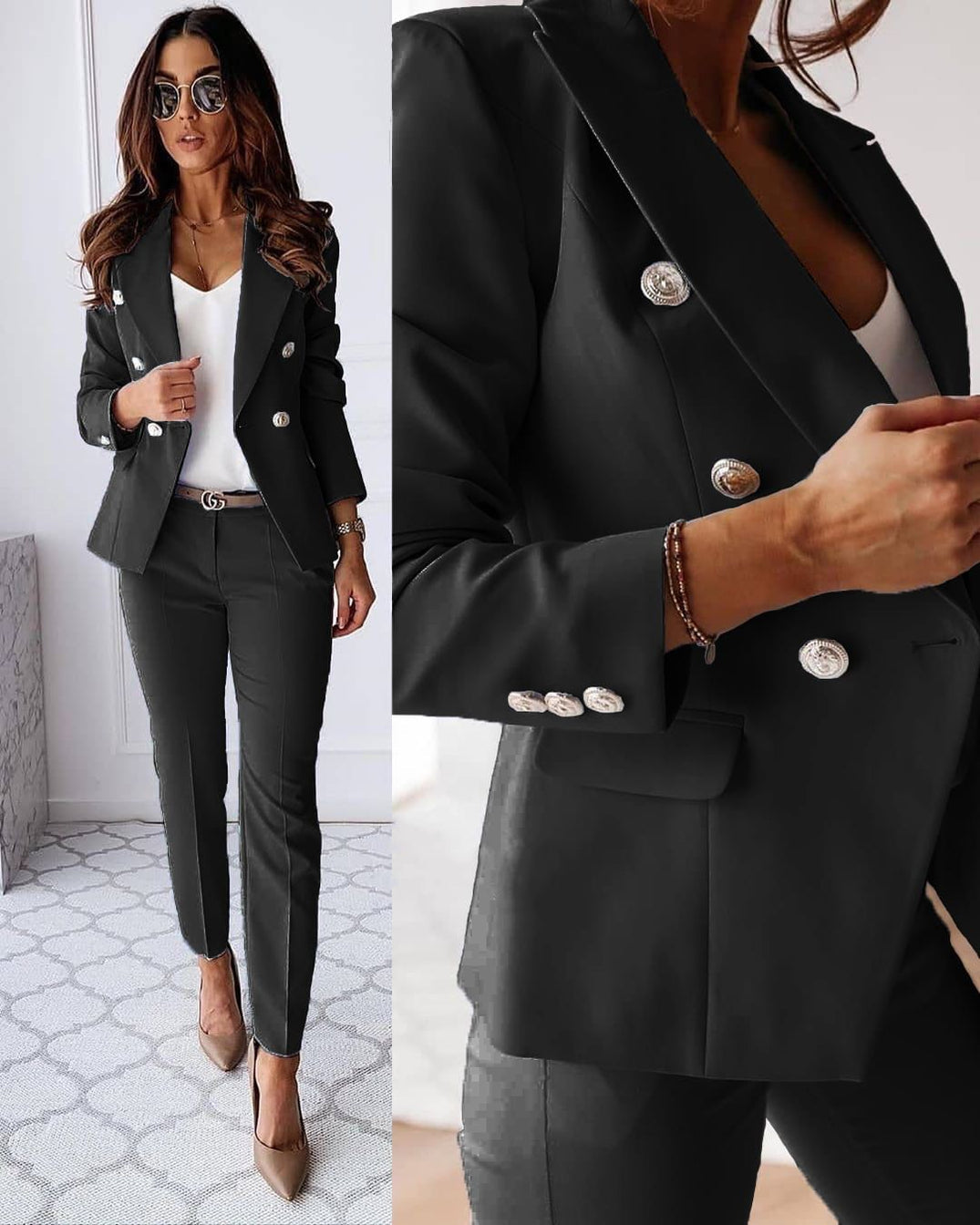 Lois | Women’s Double-Breasted Blazer Set
