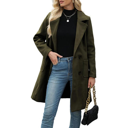 MOORE™ - Casual Wool Blend Warm Coat with Notch Lapel for Winter Wear