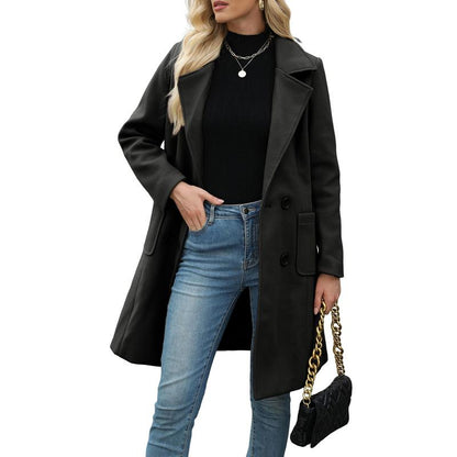 MOORE™ - Casual Wool Blend Warm Coat with Notch Lapel for Winter Wear