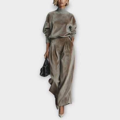 Aria Velvet Luxe Turtleneck Set