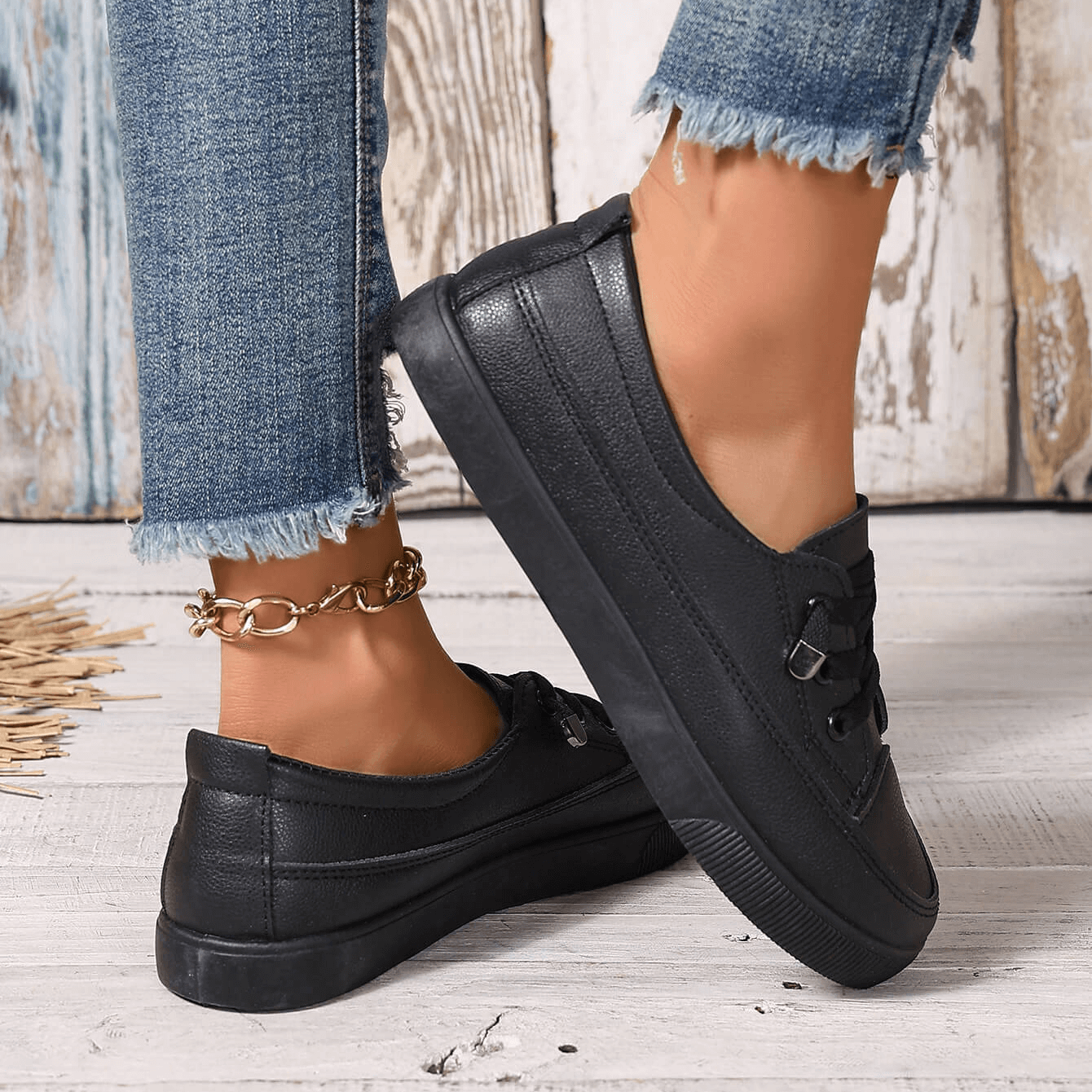 Alina Orthopedic Lace-Up Flats