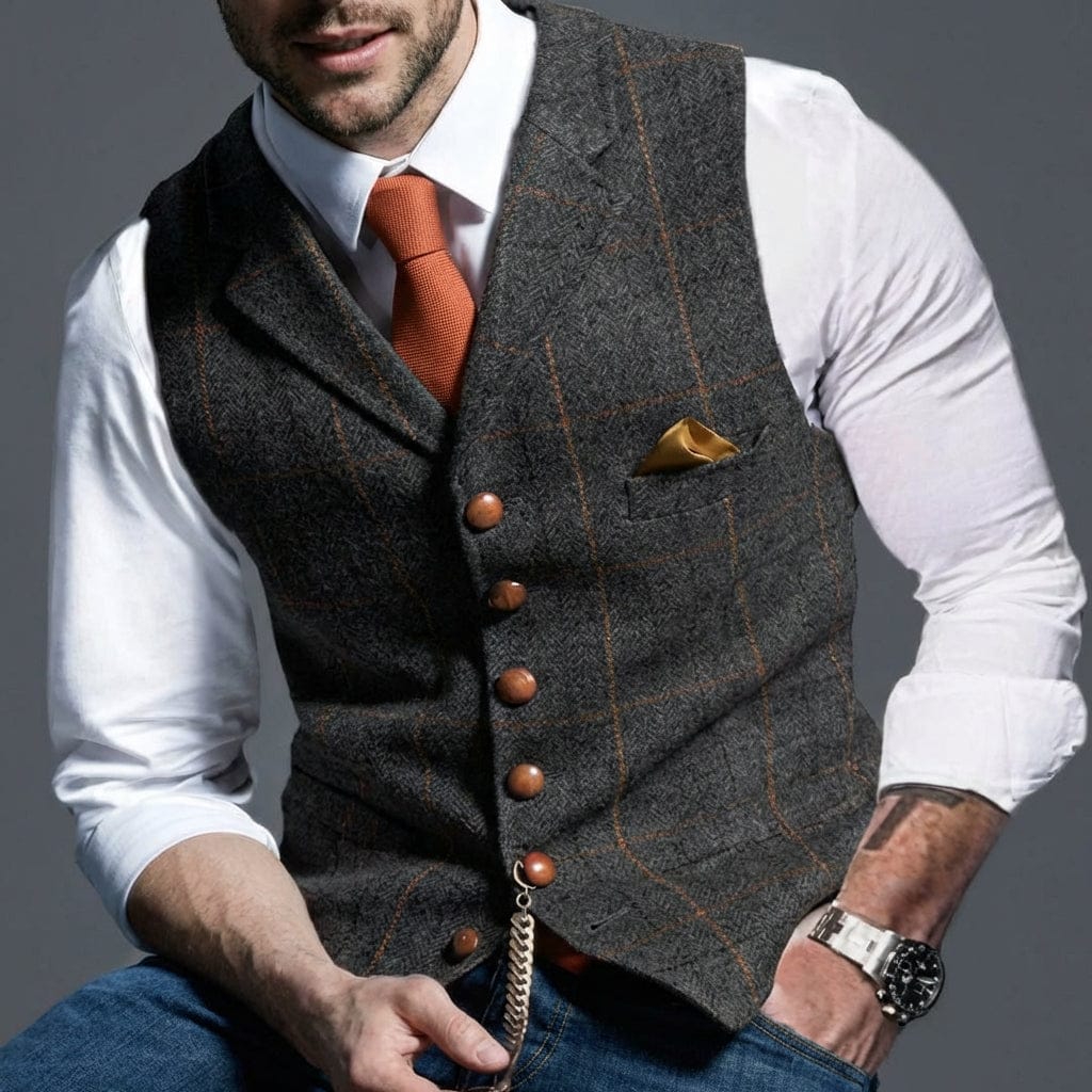 Rowan Heritage Check Waistcoat
