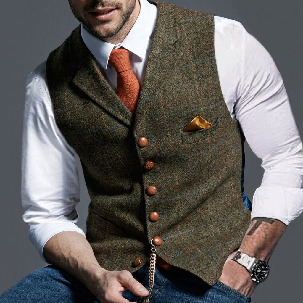 Rowan Heritage Check Waistcoat