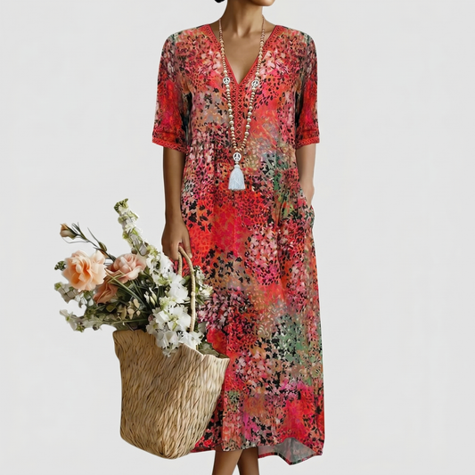 Zaria Vibrant Midi Dress