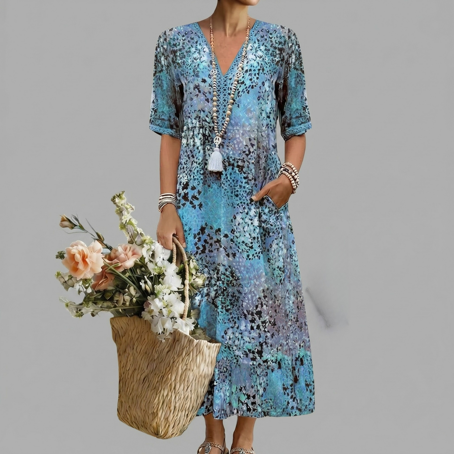 Zaria Vibrant Midi Dress