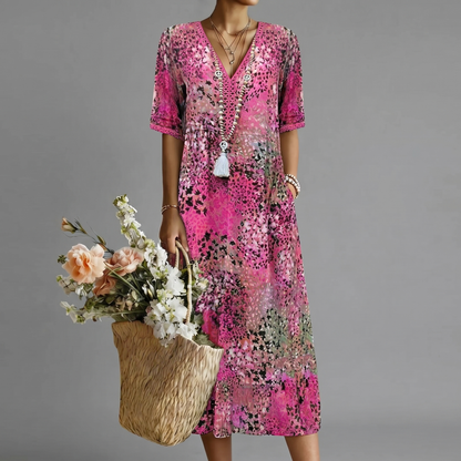Zaria Vibrant Midi Dress