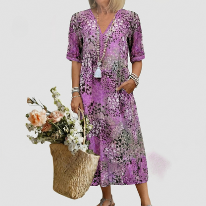 Zaria Vibrant Midi Dress