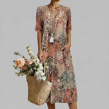 Zaria Vibrant Midi Dress