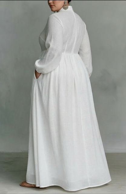 Elowen Flowing Button-Front Maxi Dress