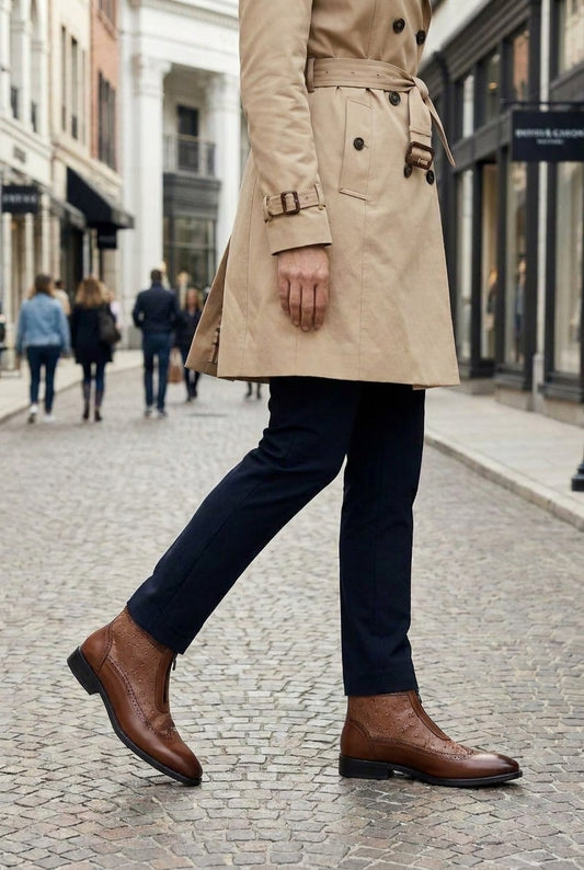 Adrian Ostrich Chelsea Boots