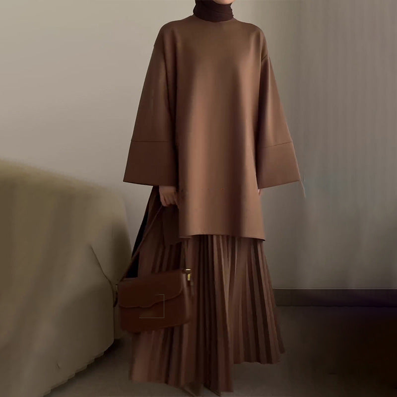 Florance | Elegant two-piece women's set with pleats