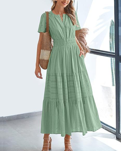 Elira Casual Flow Maxi Dress
