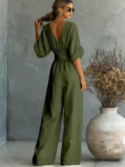 Elira Essential V-Neck Jumpsuit