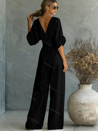 Elira Essential V-Neck Jumpsuit